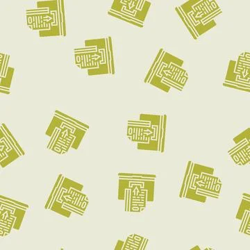 Assignment submission education platform glyph seamless pattern Stock Illustration