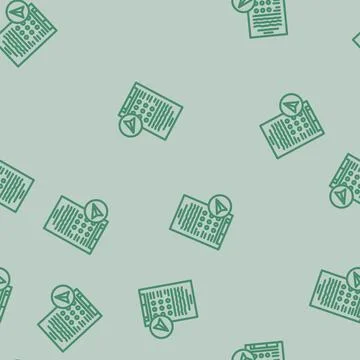 Assignment submission education platform line vector seamless pattern イラスト素材