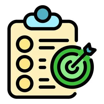 Assignment target icon color outline vector Ilustración de archivo