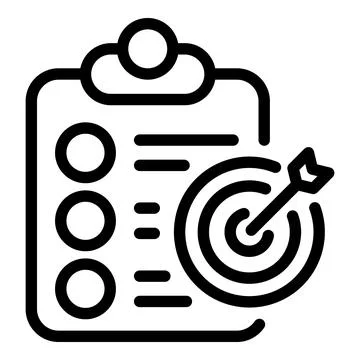 Assignment target icon, outline style Ilustración de archivo