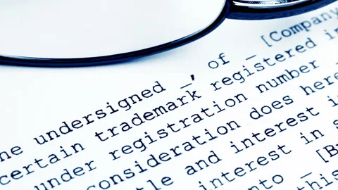 Assignment of trademark dolly shot Stock Footage 219362321