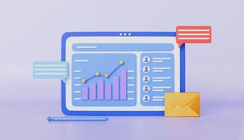 Assignments, Data analysis and web development concept Stock Illustration