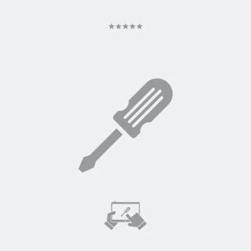 Assistance concept - screwdriver icon 스톡 일러스트