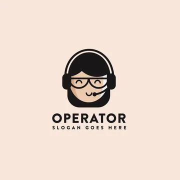 Assistance logo Icon, operator logo icon vector template on light background Stock Illustration