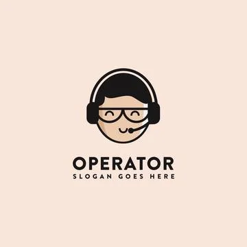 Assistance logo Icon, operator logo icon vector template on light background Stock-Illustration