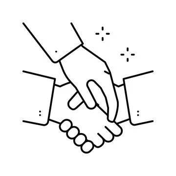 Assistance in maintaining business etiquette line icon vector illustration Stock Illustration