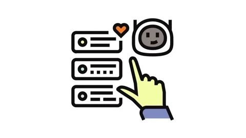 Assistant chat bot color icon animation Vídeo Stock 326100144