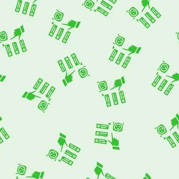 Assistant chat bot glyph seamless pattern Stock Illustration