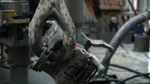 Assistant driller on the rig works Stock Footage 54553814