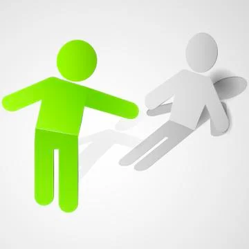 Assistant paper man Stock Illustration