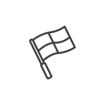 Assistant Referee Flag Signal Stock Illustration