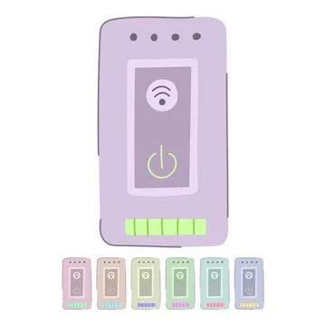 Assistant smart home hub vector cartoon graphic イラスト素材