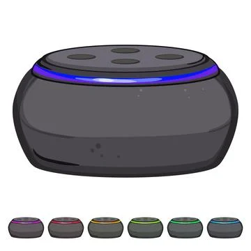 Assistant smart speaker cartoon vector graphic 스톡 일러스트