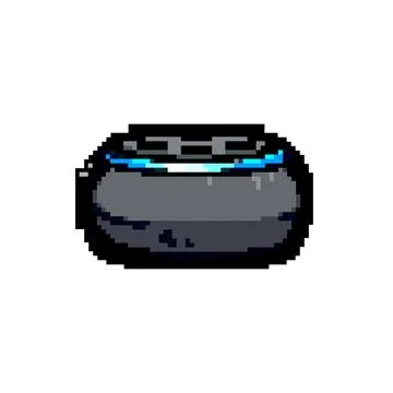 Assistant smart speaker game pixel art vector illustration Illustration