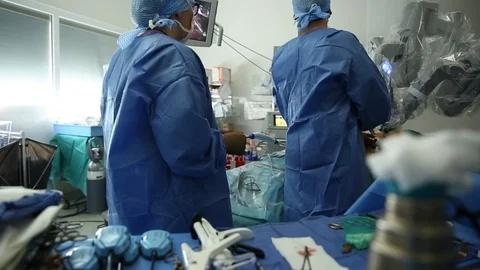 Assistant surgeon in operation Stock Footage 85900697