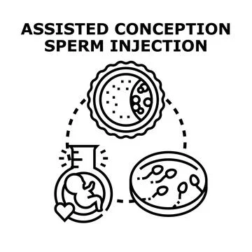 Assisted conception medical procedure visualizing pregnancy hope Stock Illustration