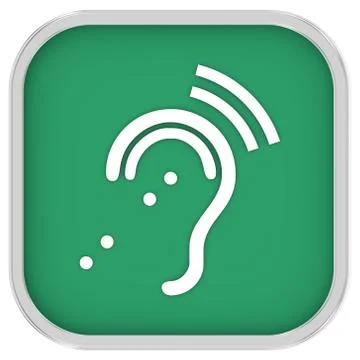 Assisted listening system sign Illustrazione stock