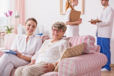 Assisted living for seniors Stock Photos