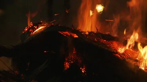 Assisting a cremation ritual in Nepal Stock Footage 151711355