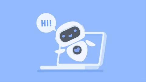 Assistive robot Chat and interact with customers. smart marketing ideas Stock-Footage 240595857