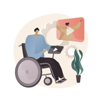 Assistive technology abstract concept vector illustration. Stock Illustration