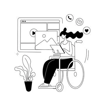 Assistive technology abstract concept vector illustration. Stock Illustration