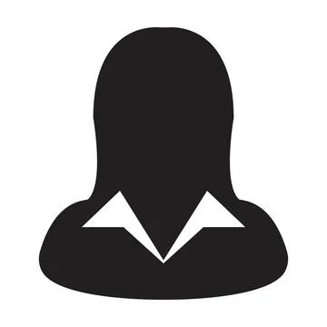 Associate icon vector female user person profile avatar symbol for business Stock Illustration