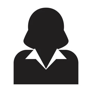 Associate icon vector female user person profile avatar symbol for business Stock Illustration