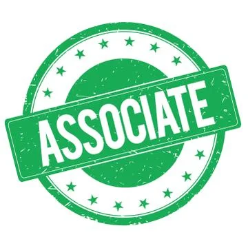 ASSOCIATE stamp sign green Stock Illustration