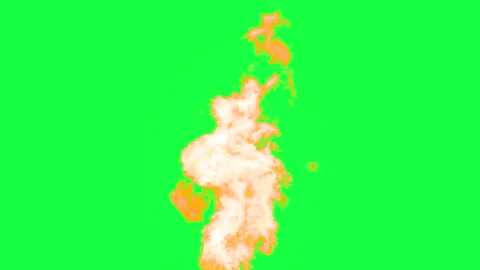 Associated Gas Flaring Process on Chromakey 4K Stock Footage 331565909