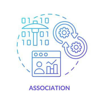 Association blue gradient concept icon Stock Illustration