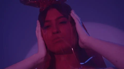 Association of polyethylene with sweet candy. 스톡 동영상 165762945