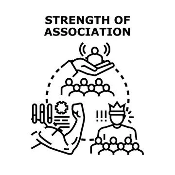 Association strength power concept uniting people for success Stock Illustration