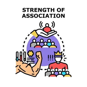 Association strength power concept uniting people for success Stock Illustration