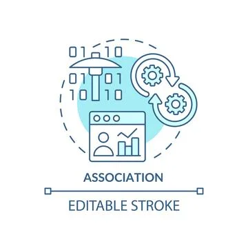Association turquoise concept icon Stock-Illustration
