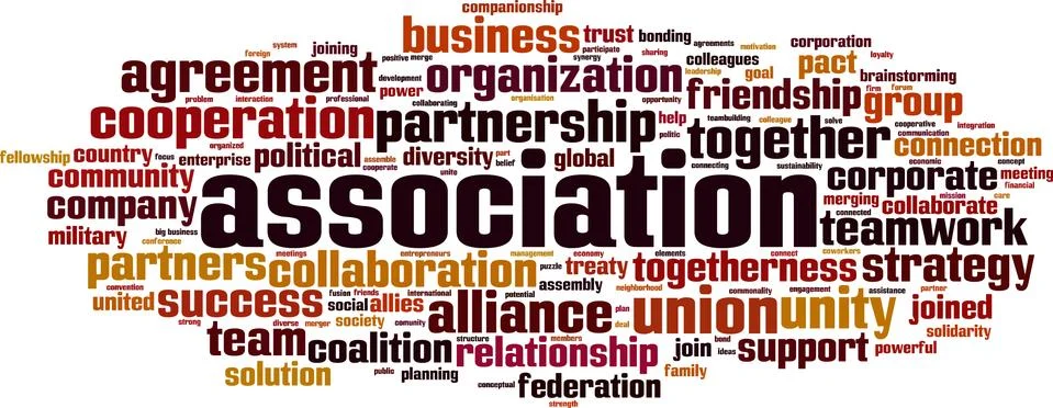 Association word cloud Stock Illustration