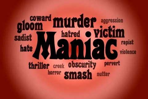 Association to the word Maniac Stock Illustration