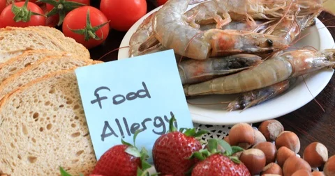 Assorted allergy food 5 Video stock 88990694
