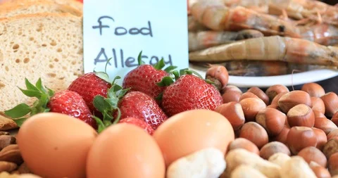 Assorted allergy food 9 Video stock 89000703