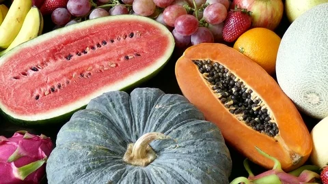 Assorted and mixed fruits Stock Footage 82742310