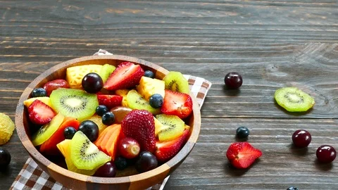 Assorted and mixed fruits Stock Footage 92552578