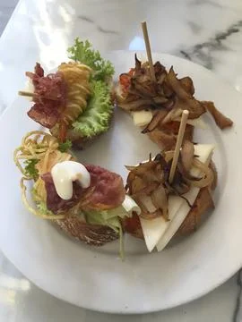 Assorted appetizers Stock Photos