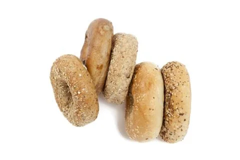 Assorted bagels Fotos Stock