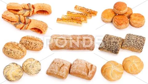 Assorted baked products Stock Photos