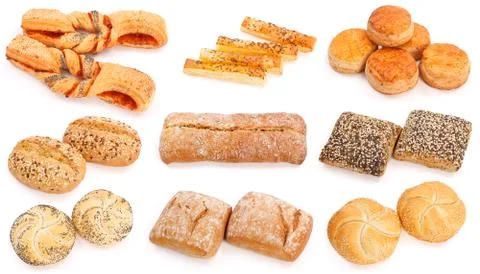 Assorted baked products Stock Photos