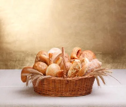 Assorted bakery products Stock Photos