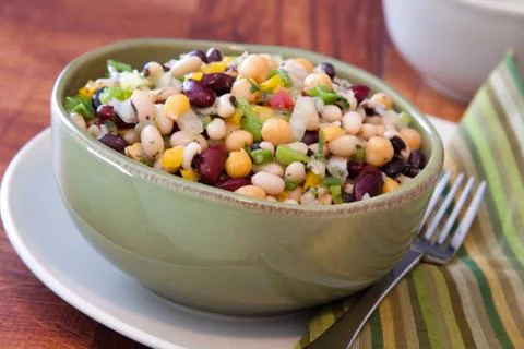Assorted bean salad Stock Photos