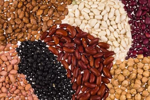 Assorted beans Stock Photos