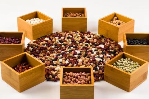Assorted beans Stock Photos