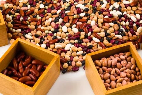 Assorted beans Stock Photos